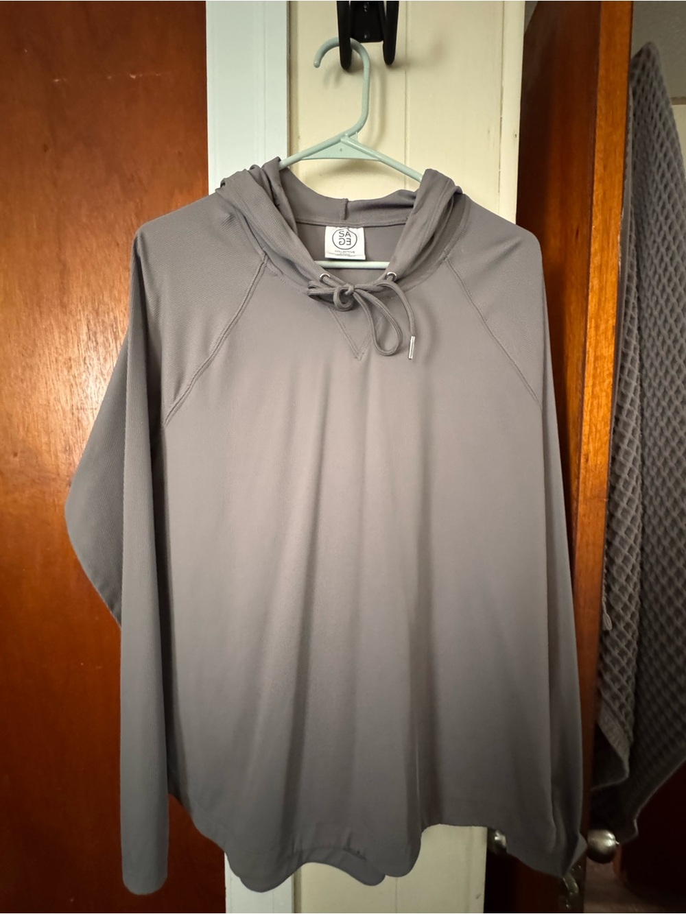 Gray Lightweight Gray Pull-On Hoodie